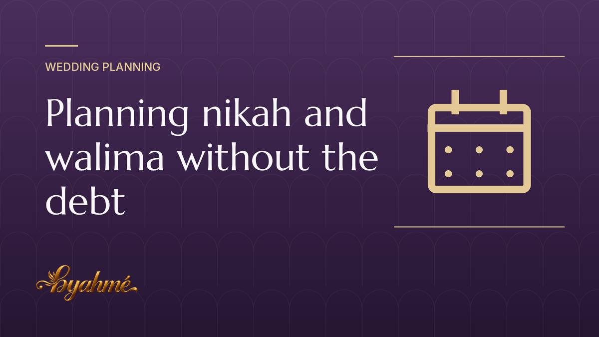 Planning nikah and walima without the debt