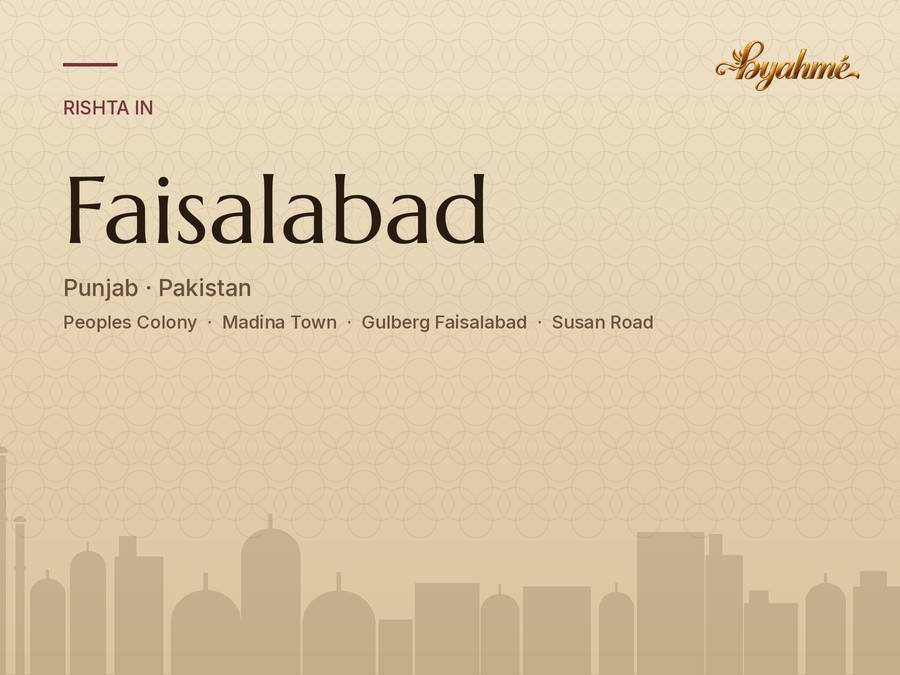 Rishta service in Faisalabad